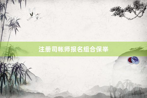 注册司帐师报名组合保举